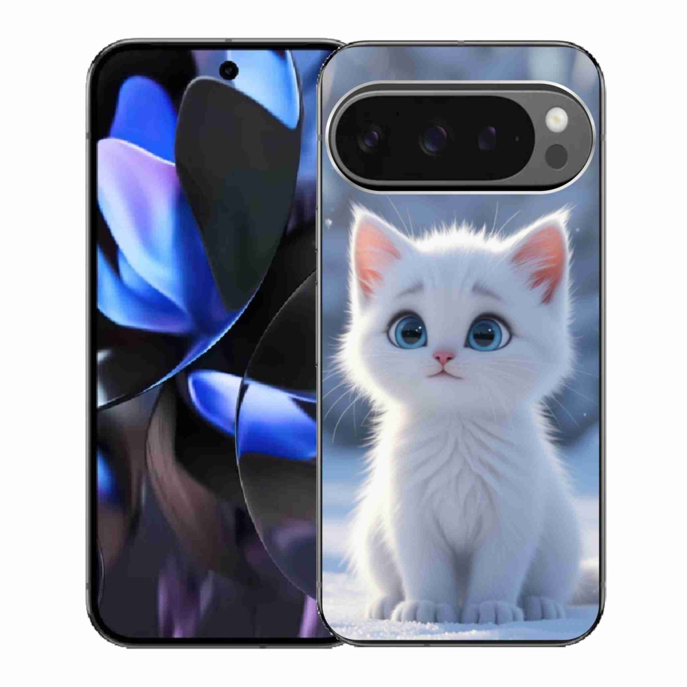 Gélový kryt mmCase na Google Pixel 9 Pro - biele mačiatko 3