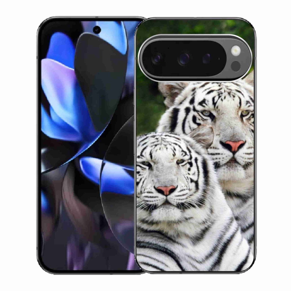Gélový kryt mmCase na Google Pixel 9 Pro - bieli tigre