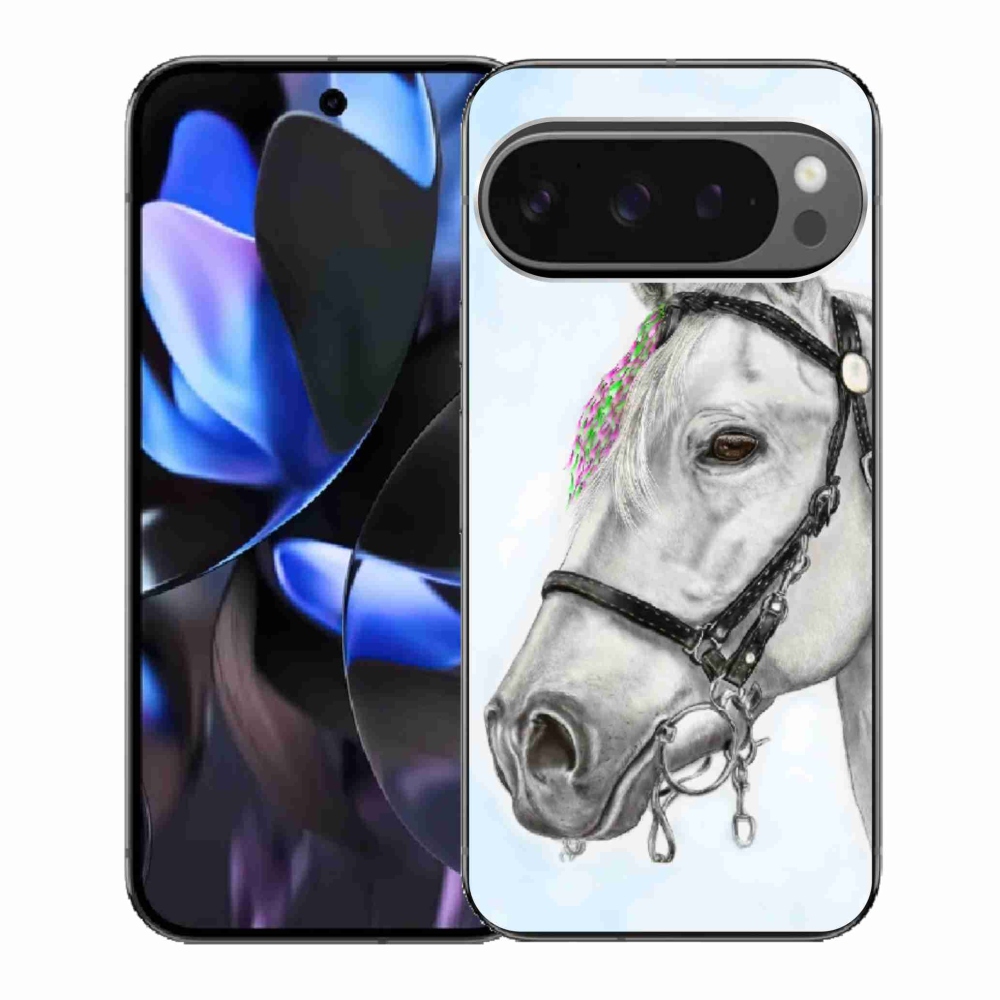 Gélový kryt mmCase na Google Pixel 9 Pro - biely kôň 1