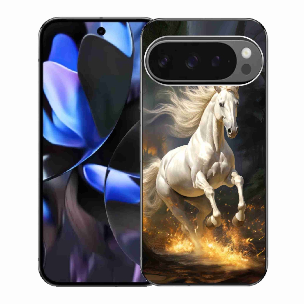 Gélový kryt mmCase na Google Pixel 9 Pro - biely kôň 2