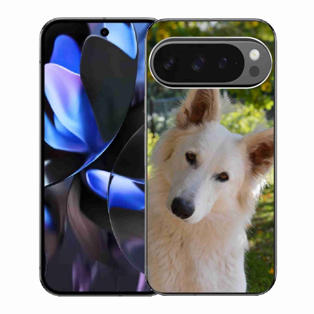 Gélový kryt mmCase na Google Pixel 9 Pro - biely švajčiarsky ovčiak 1
