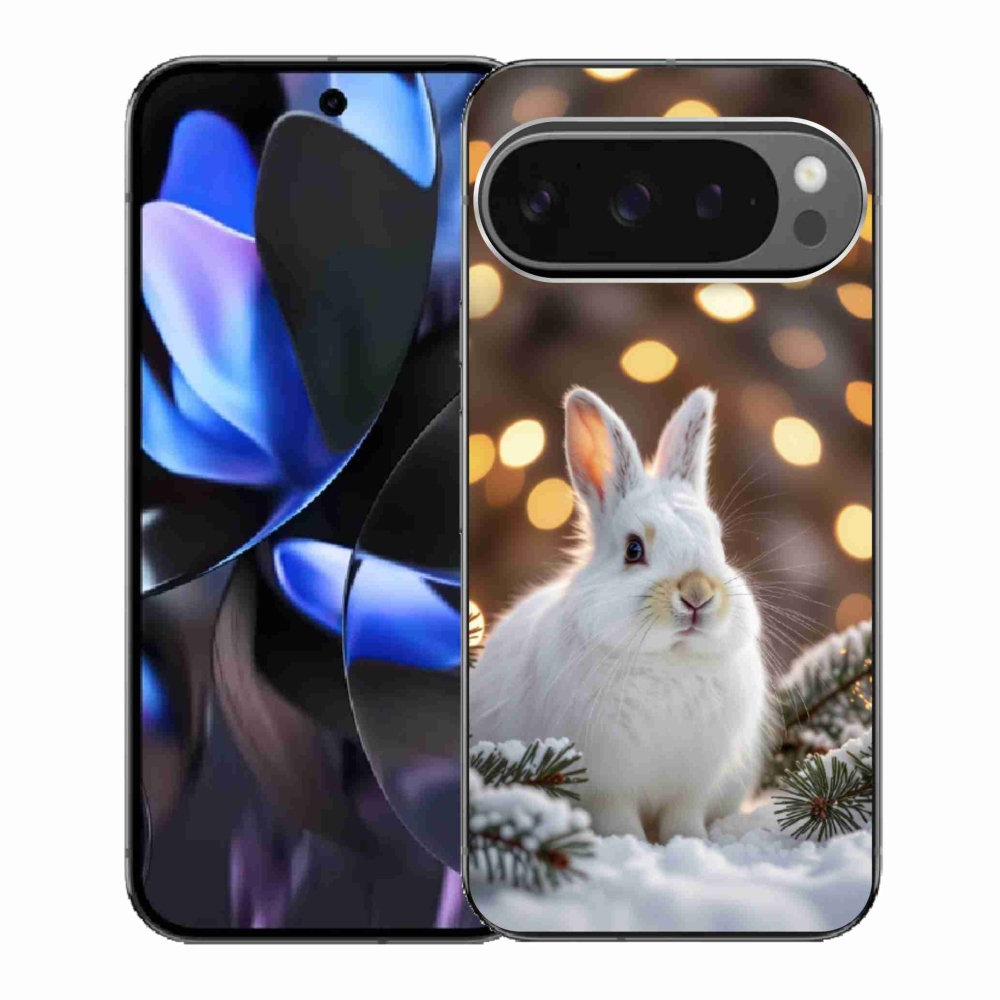 Gélový kryt mmCase na Google Pixel 9 Pro - biely zajac
