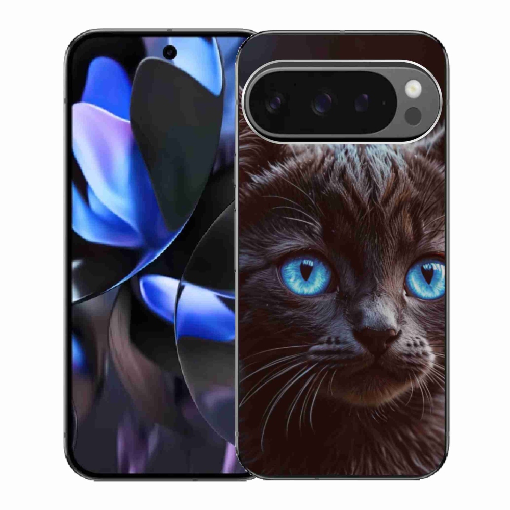 Gélový kryt mmCase na Google Pixel 9 Pro - čierne mačiatko 2