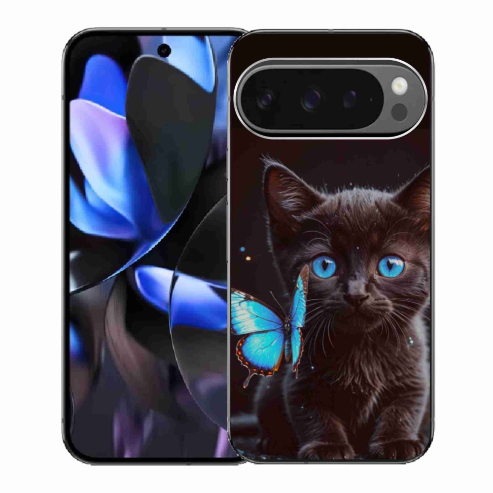Gélový kryt mmCase na Google Pixel 9 Pro - čierne mačiatko 3