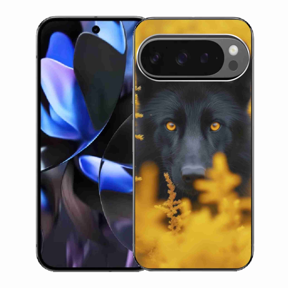 Gélový kryt mmCase na Google Pixel 9 Pro - čierny vlk 2