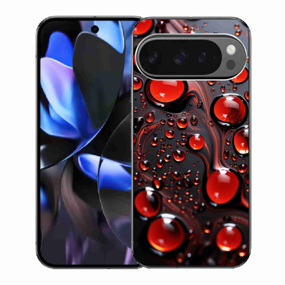 Gélový kryt mmCase na Google Pixel 9 Pro - červené kvapky 2