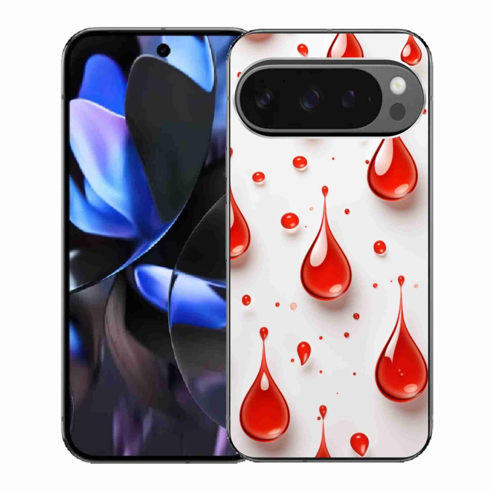 Gélový kryt mmCase na Google Pixel 9 Pro - červené kvapky