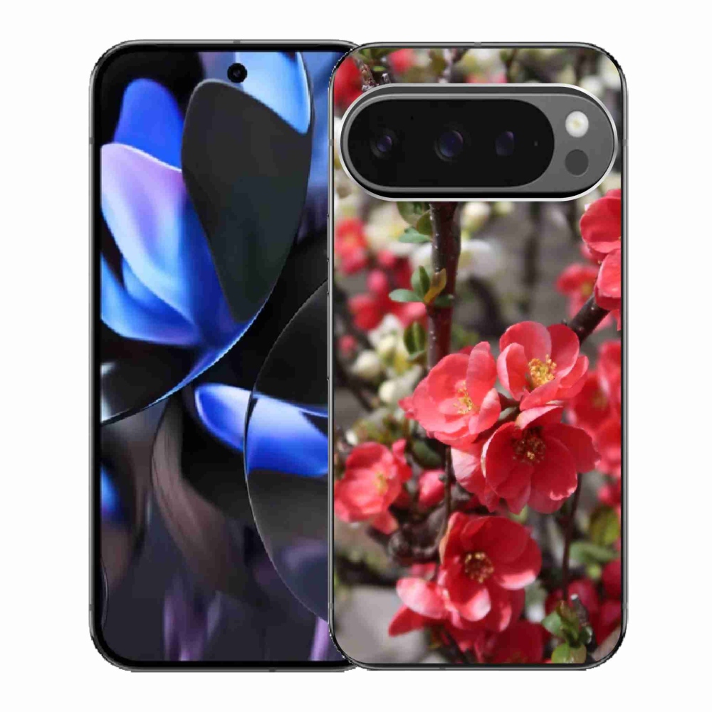 Gélový kryt mmCase na Google Pixel 9 Pro - červené kvety