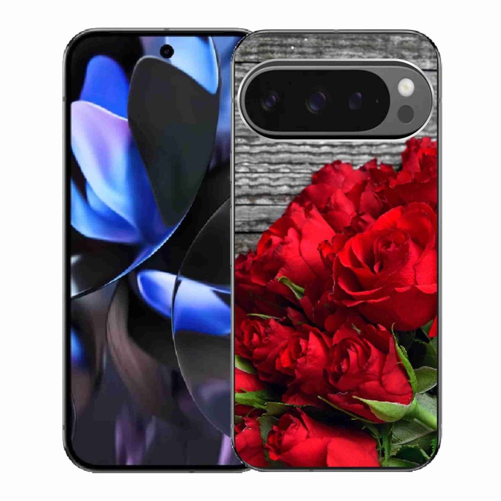Gélový kryt mmCase na Google Pixel 9 Pro - červené ruže