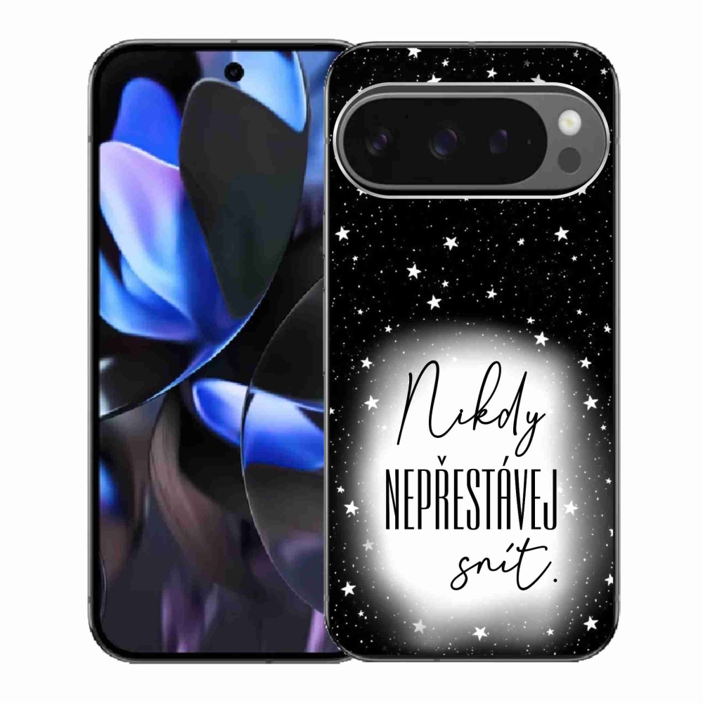 Gélový kryt mmCase na Google Pixel 9 Pro - citát 1 bieločierne pozadie