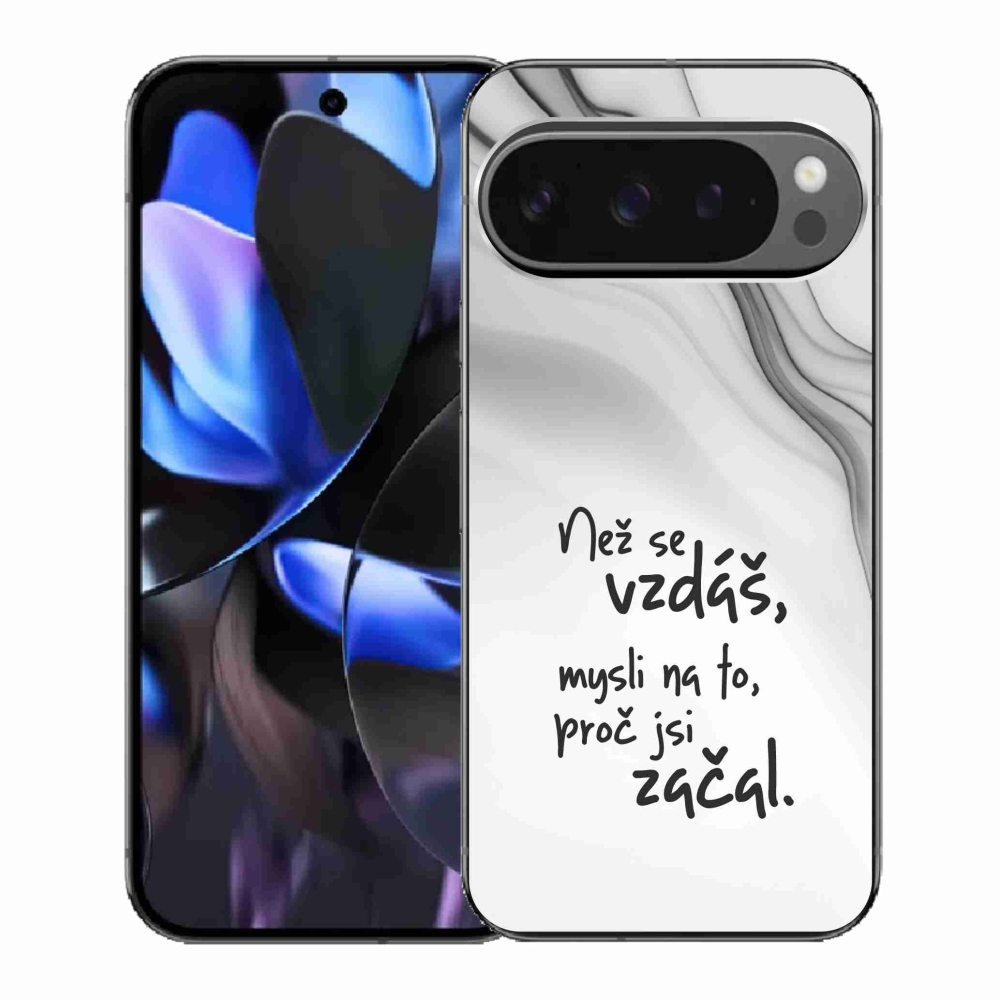 Gélový kryt mmCase na Google Pixel 9 Pro - citát 2 biele pozadie
