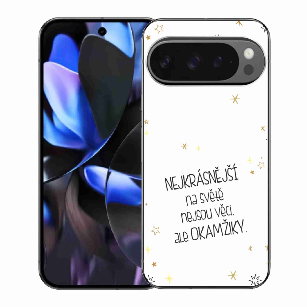 Gélový kryt mmCase na Google Pixel 9 Pro - citát 4 biele pozadie
