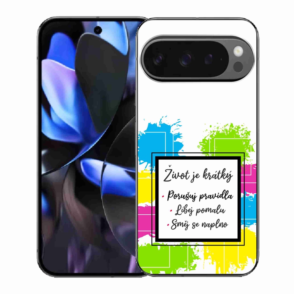Gélový kryt mmCase na Google Pixel 9 Pro - citát 5 biele pozadie