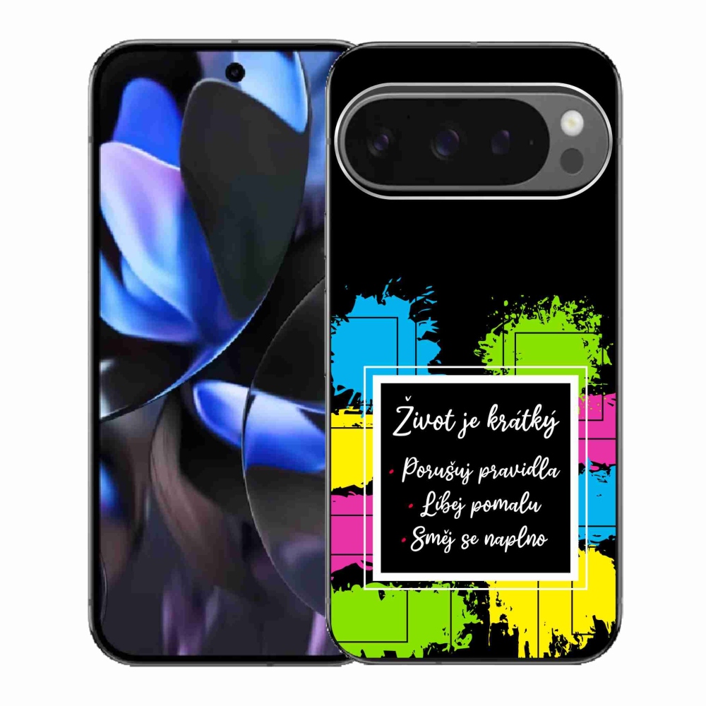 Gélový kryt mmCase na Google Pixel 9 Pro - citát 5 čierne pozadie