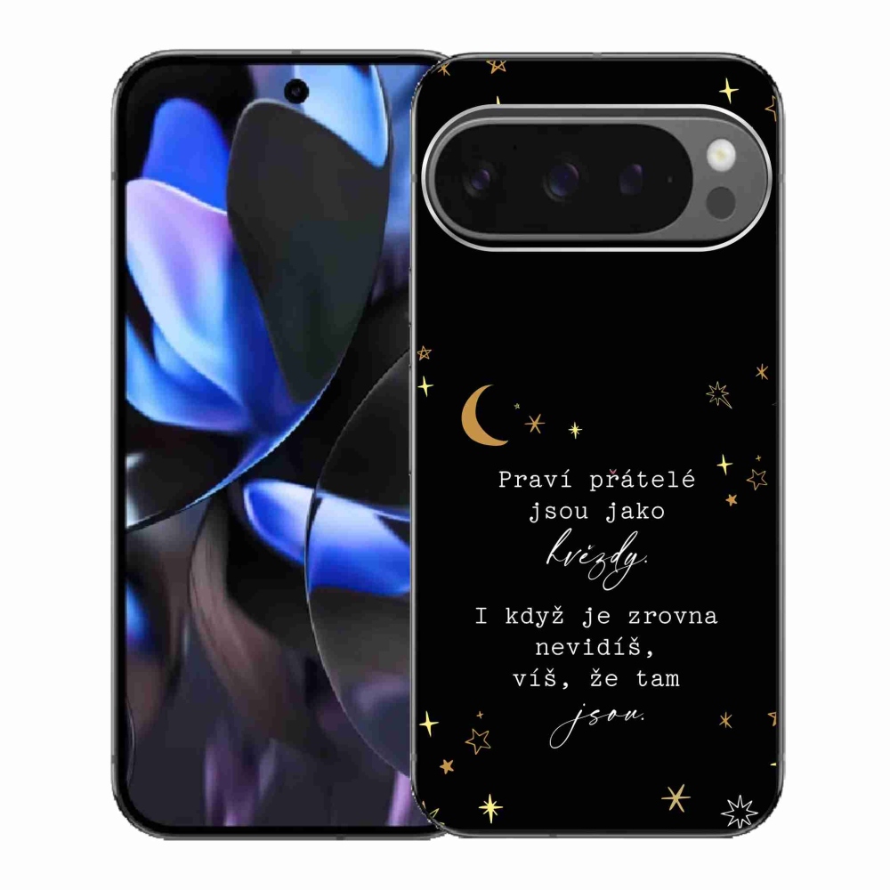 Gélový kryt mmCase na Google Pixel 9 Pro - citát 6 čierne pozadie