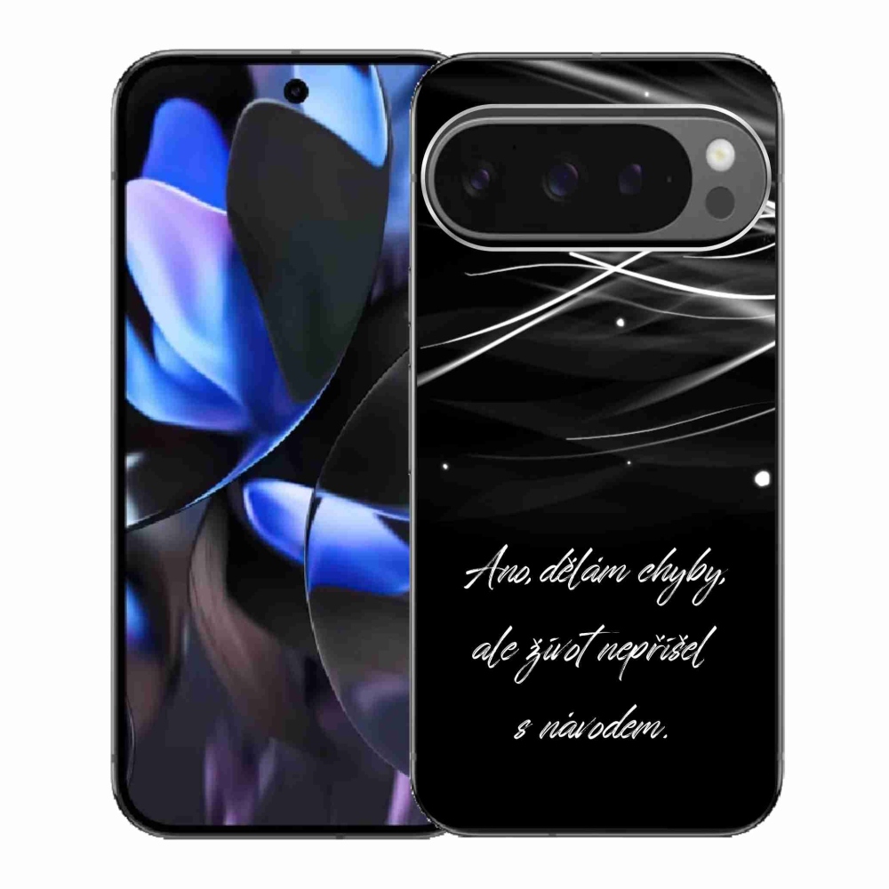 Gélový kryt mmCase na Google Pixel 9 Pro - citát čierne pozadie