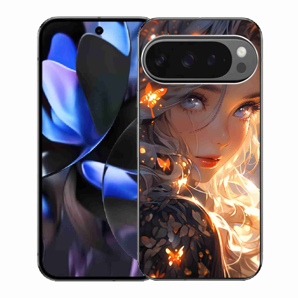 Gélový kryt mmCase na Google Pixel 9 Pro - dievča a motýle