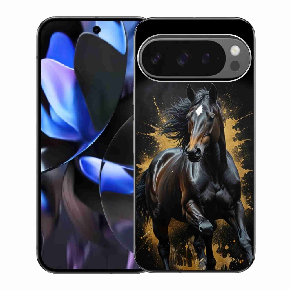 Gélový kryt mmCase na Google Pixel 9 Pro - elegantný čierny žrebec