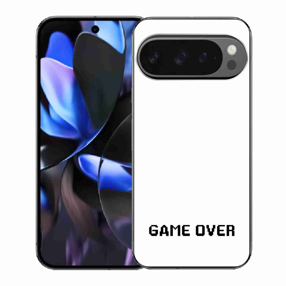 Gélový kryt mmCase na Google Pixel 9 Pro - game over biele pozadie