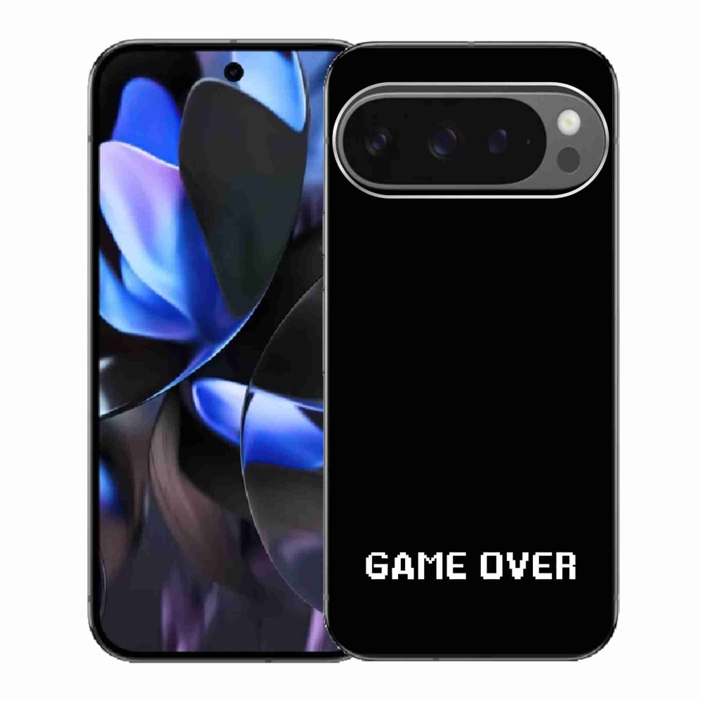 Gélový kryt mmCase na Google Pixel 9 Pro - game over čierne pozadie