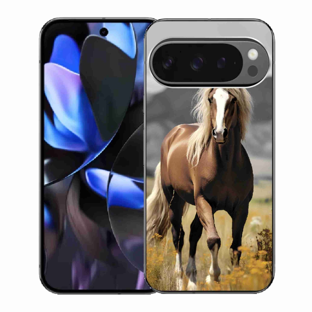 Gélový kryt mmCase na Google Pixel 9 Pro - hnedý kôň 1