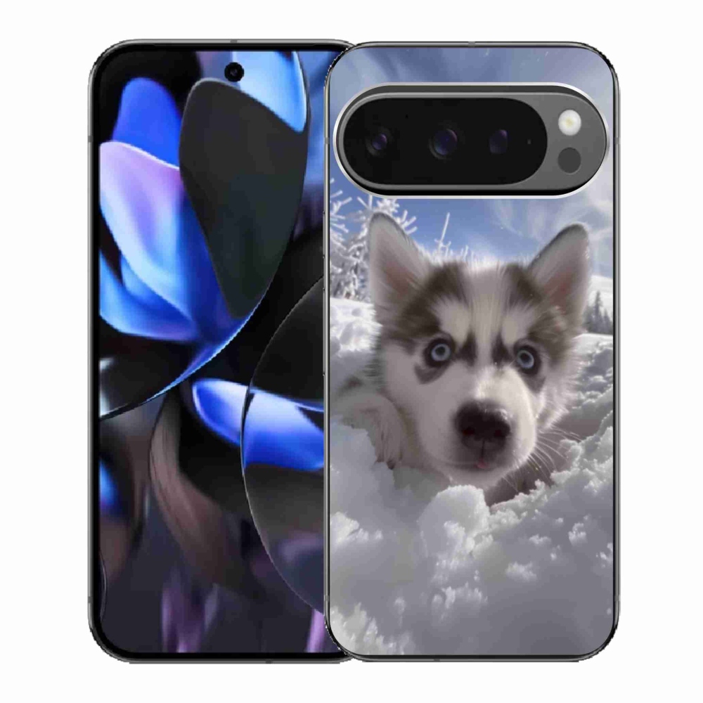 Gélový kryt mmCase na Google Pixel 9 Pro - husky v snehu