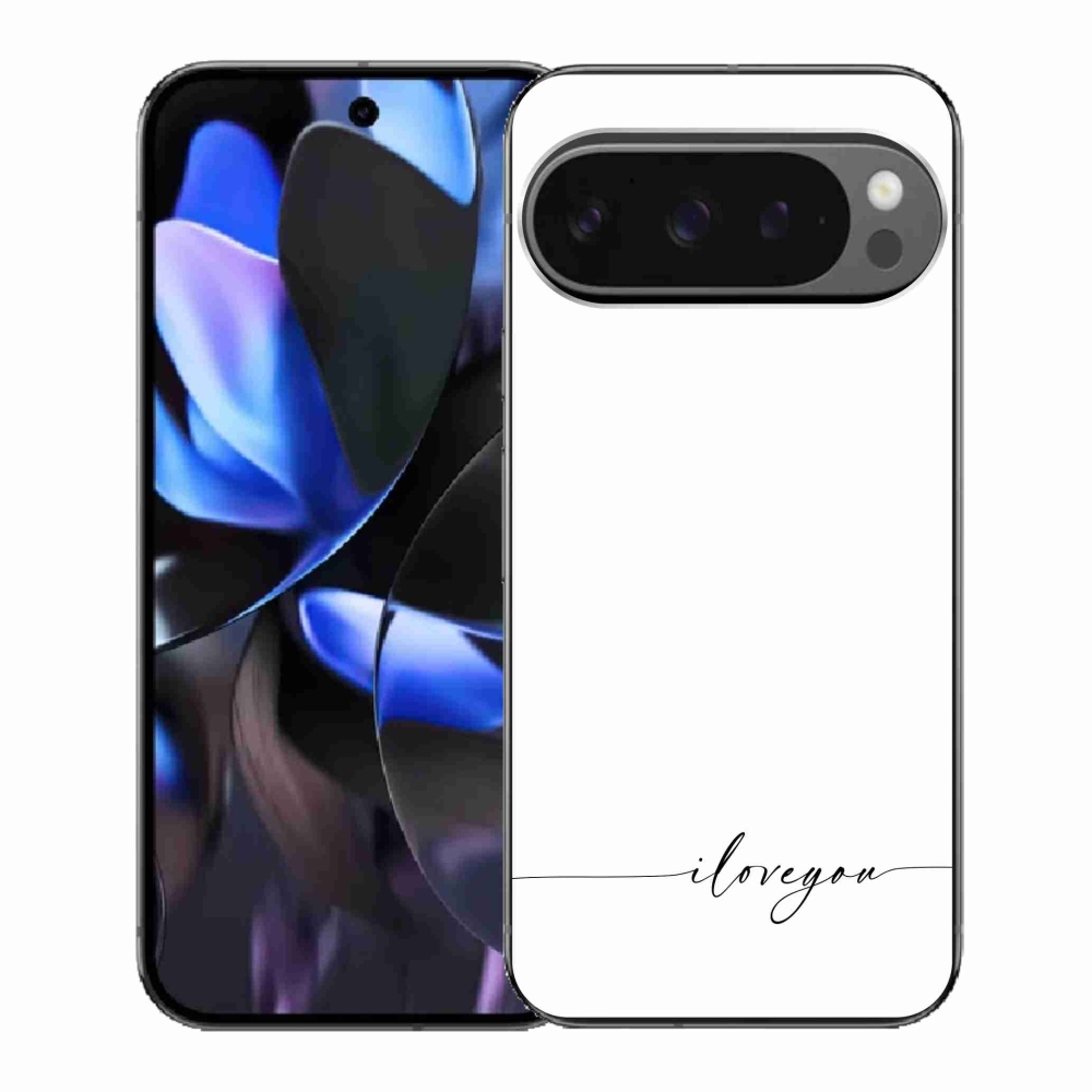Gélový kryt mmCase na Google Pixel 9 Pro - I love you biele pozadie