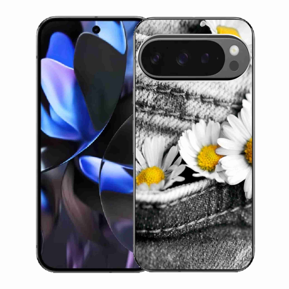 Gélový kryt mmCase na Google Pixel 9 Pro - margarétky
