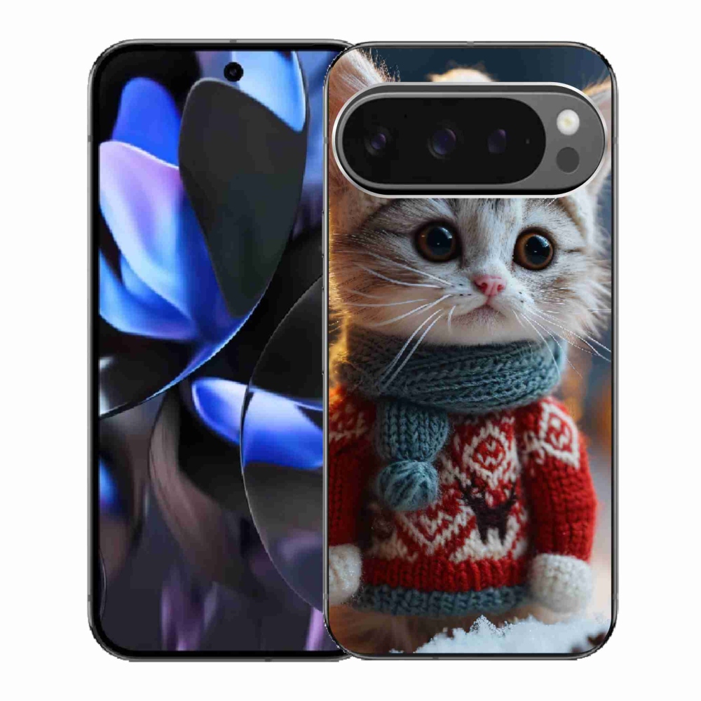 Gélový kryt mmCase na Google Pixel 9 Pro - mačiatko vo svetri