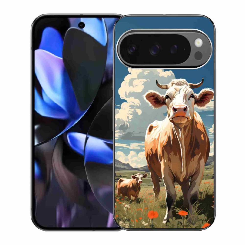 Gélový kryt mmCase na Google Pixel 9 Pro - kravy na lúke