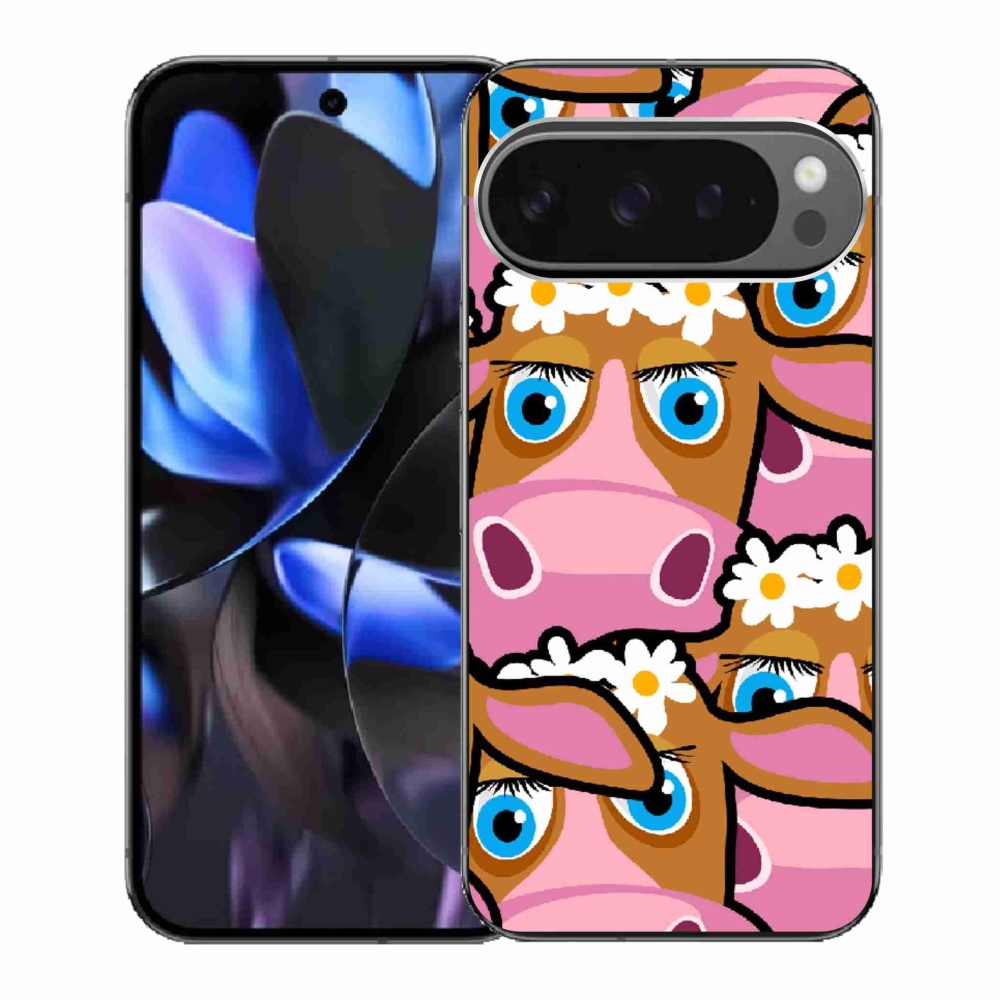 Gélový kryt mmCase na Google Pixel 9 Pro - kreslené kravičky