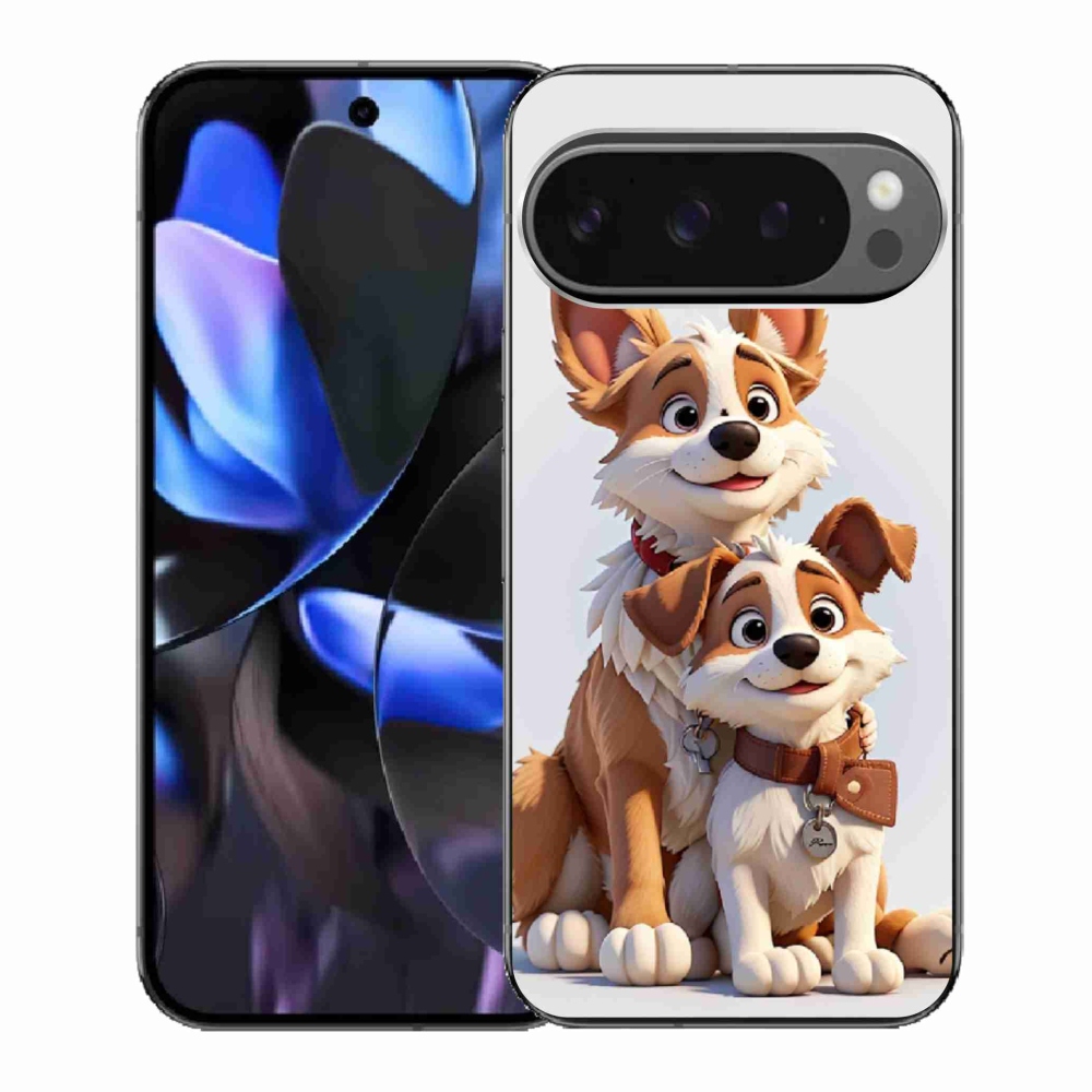 Gélový kryt mmCase na Google Pixel 9 Pro - kreslenie psy