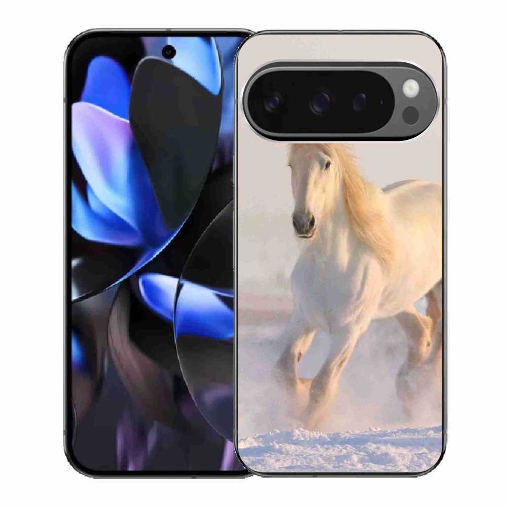 Gélový kryt mmCase na Google Pixel 9 Pro - kôň v snehu