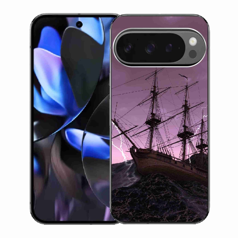 Gélový kryt mmCase na Google Pixel 9 Pre - loď v búrke