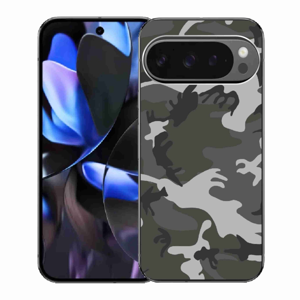 Gélový kryt mmCase na Google Pixel 9 Pro - maskáčový vzor