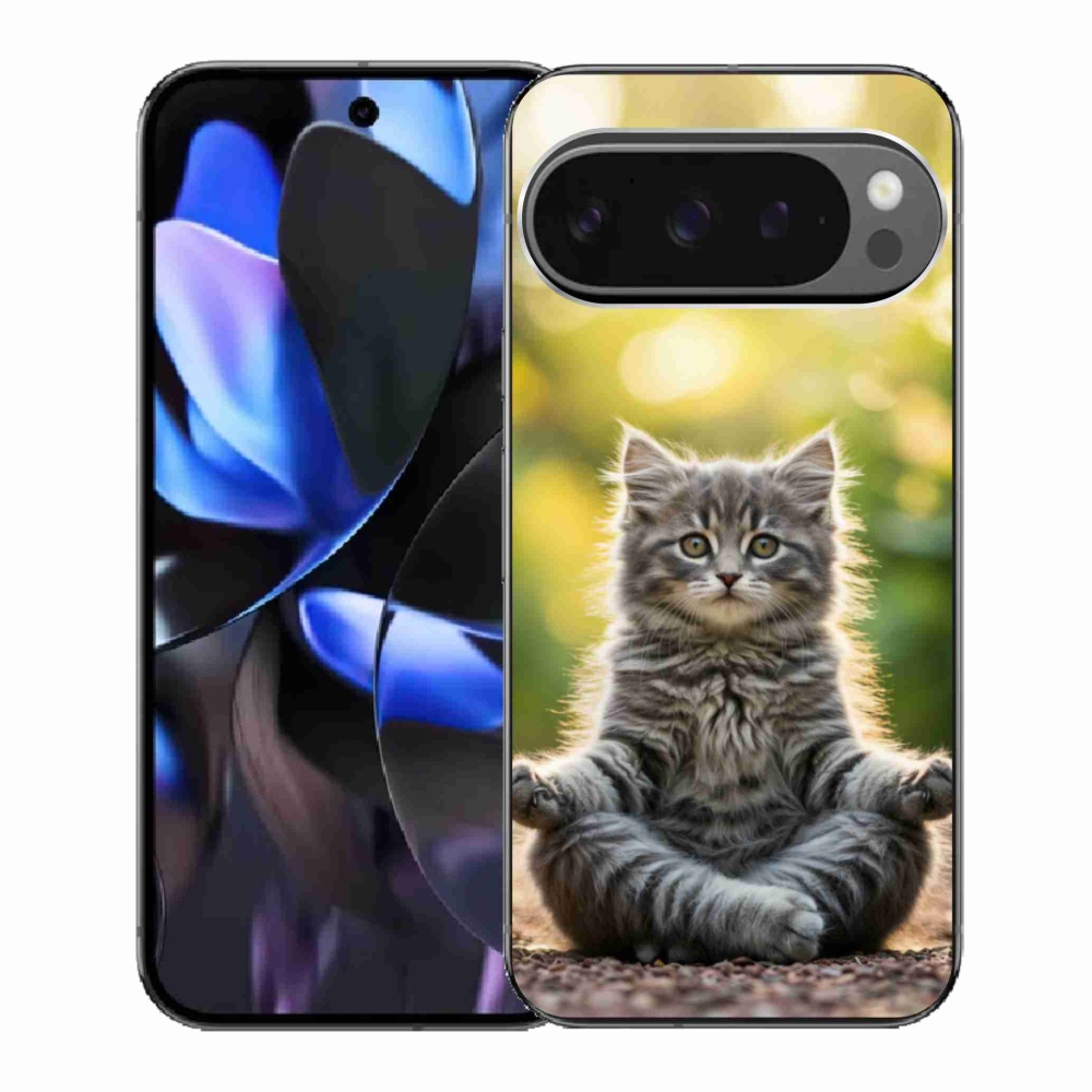 Gélový kryt mmCase na Google Pixel 9 Pro - meditujúce mačiatko