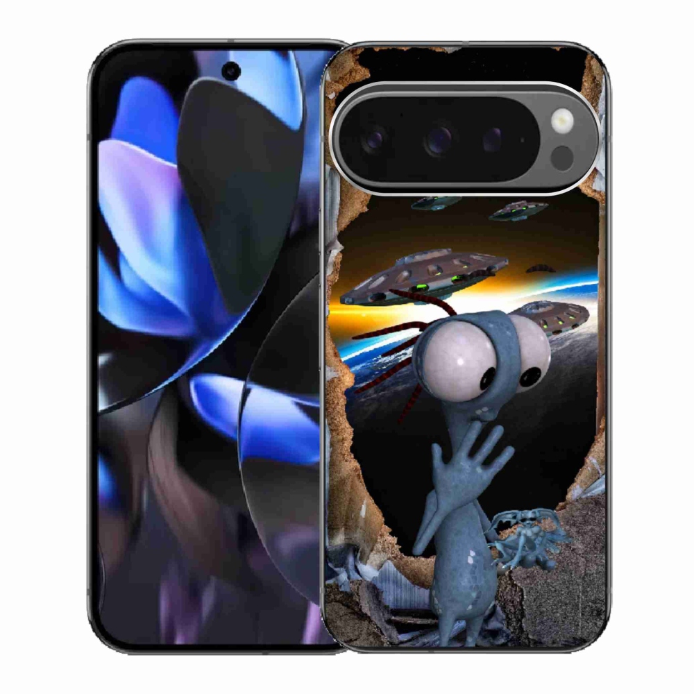 Gélový kryt mmCase na Google Pixel 9 Pro - mimozemšťan