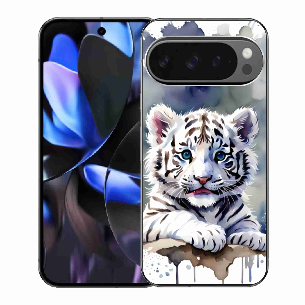 Gélový kryt mmCase na Google Pixel 9 Pro - mláďa bieleho tigra