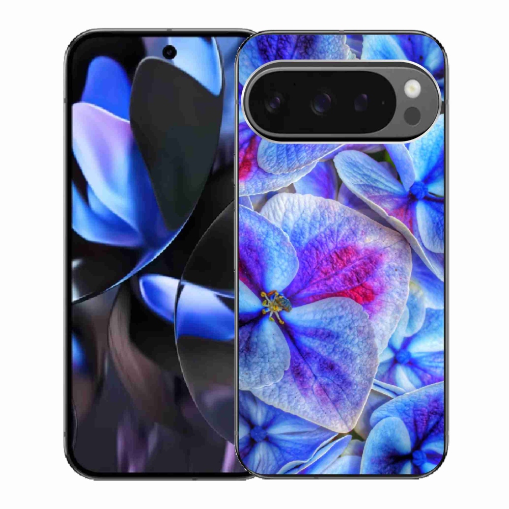 Gélový kryt mmCase na Google Pixel 9 Pro - modré kvety 1