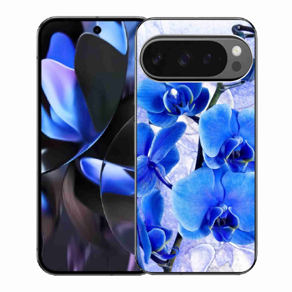 Gélový kryt mmCase na Google Pixel 9 Pro - modré kvety