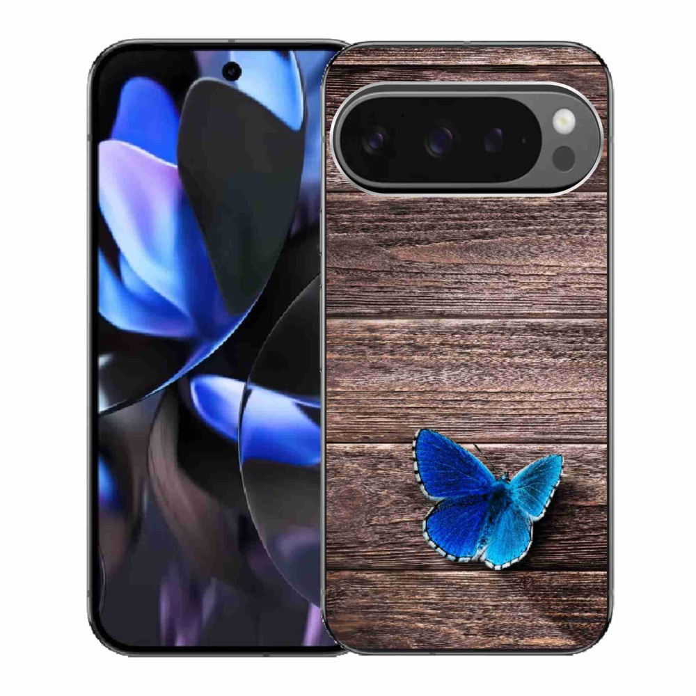 Gélový kryt mmCase na Google Pixel 9 Pro - modrý motýľ 1