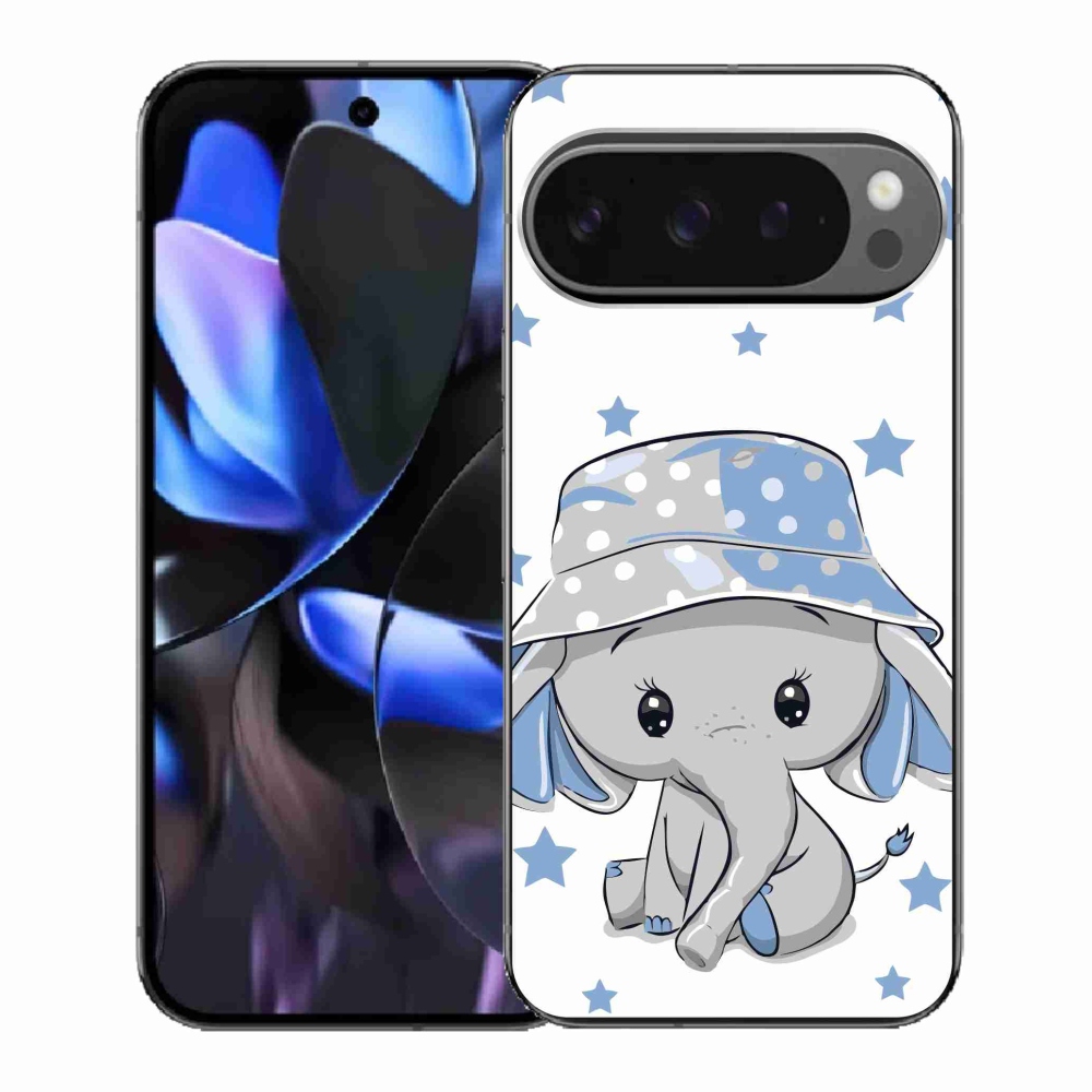Gélový kryt mmCase na Google Pixel 9 Pro - modrý slon