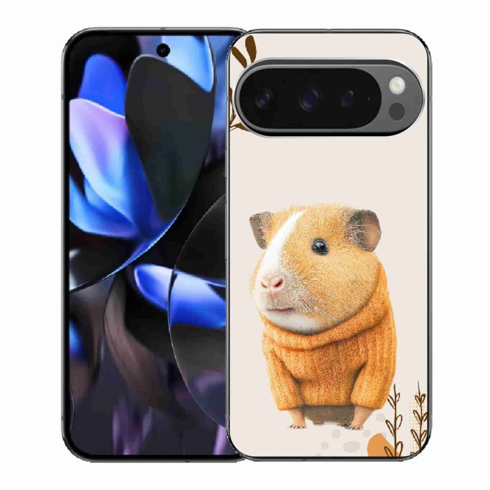 Gélový kryt mmCase na Google Pixel 9 Pro - morča vo svetri