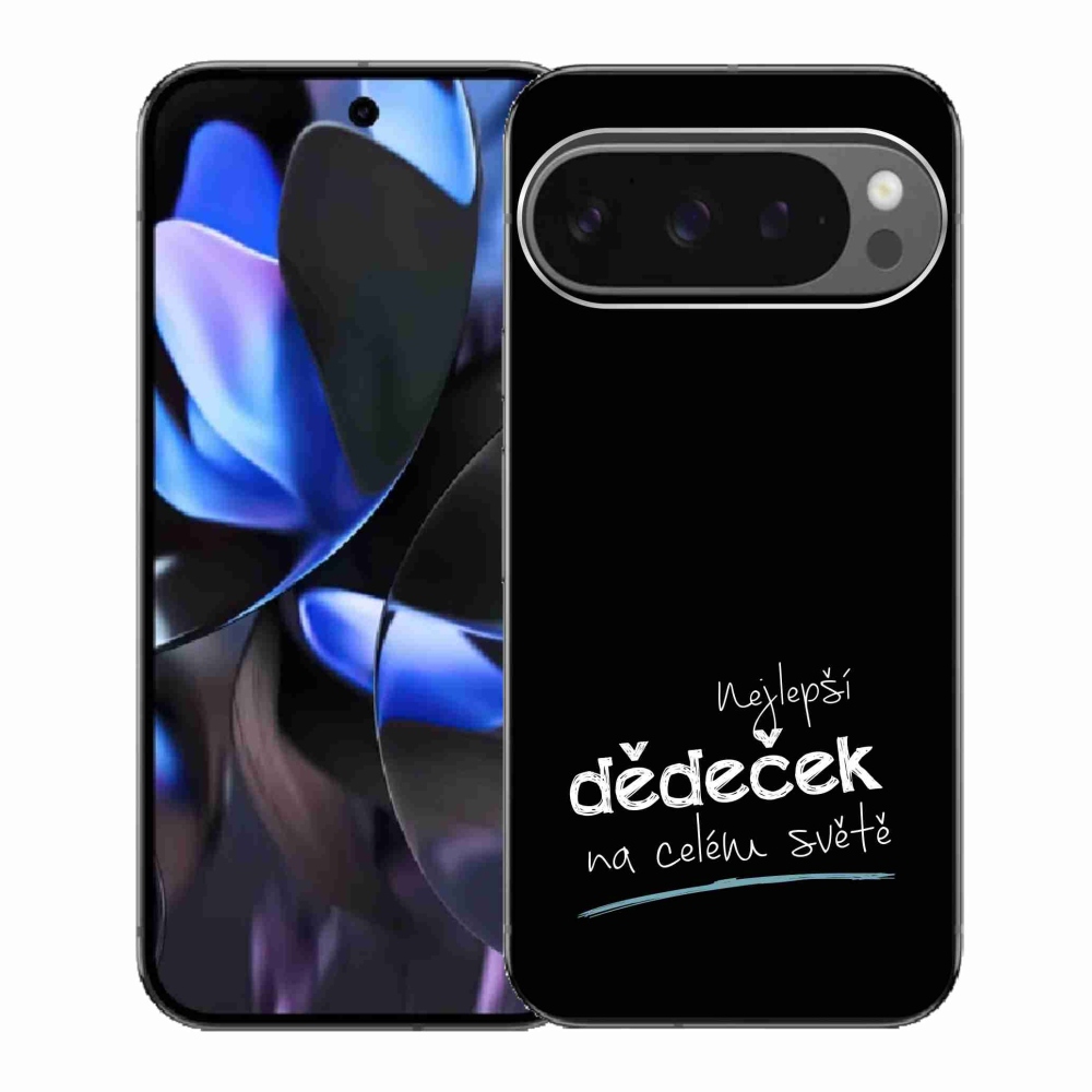 Gélový kryt mmCase na Google Pixel 9 Pro - najlepší dedko 3 čierne pozadie