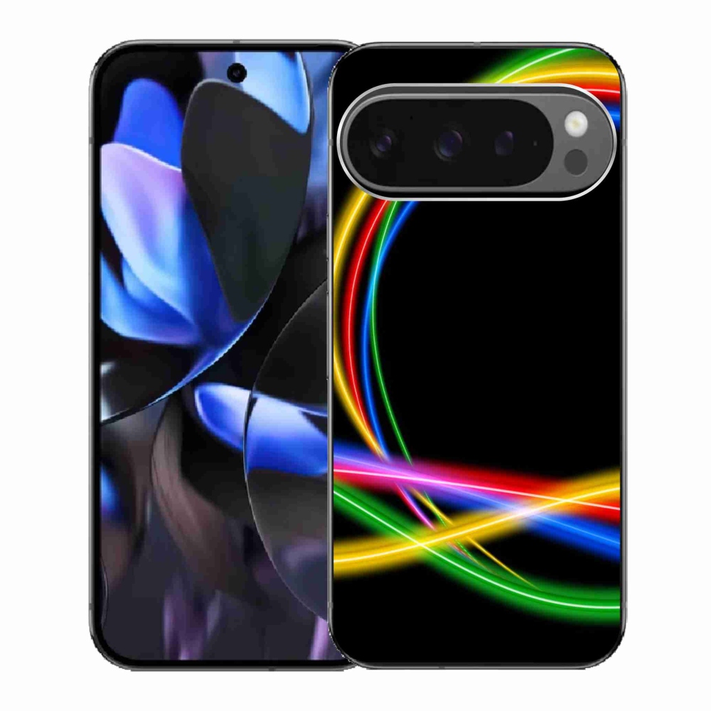 Gélový kryt mmCase na Google Pixel 9 Pro - neónové kruhy