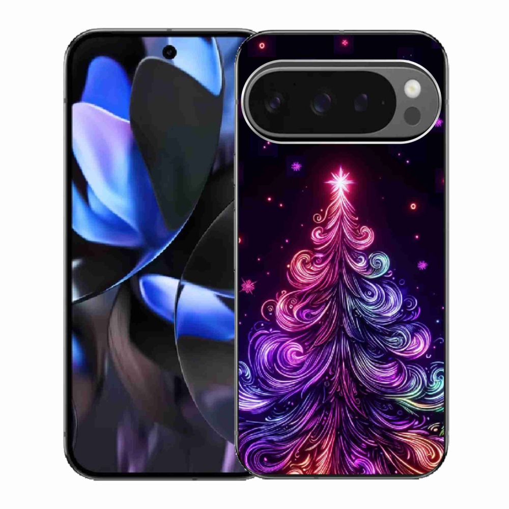 Gélový kryt mmCase na Google Pixel 9 Pro - neónový vianočný stromček 1