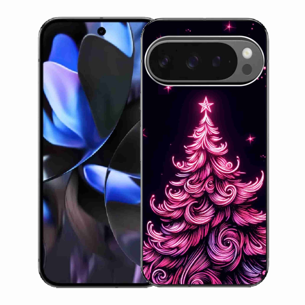 Gélový kryt mmCase na Google Pixel 9 Pro - neónový vianočný stromček 2