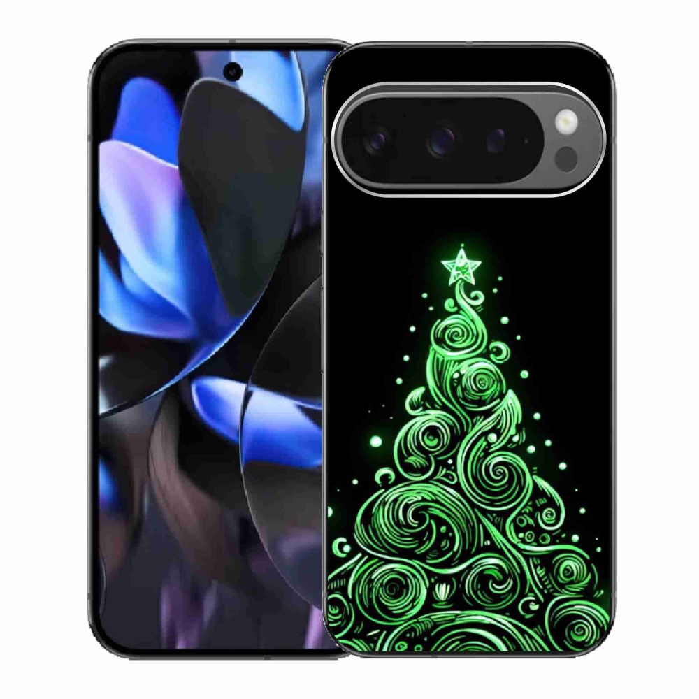 Gélový kryt mmCase na Google Pixel 9 Pro - neónový vianočný stromček 3