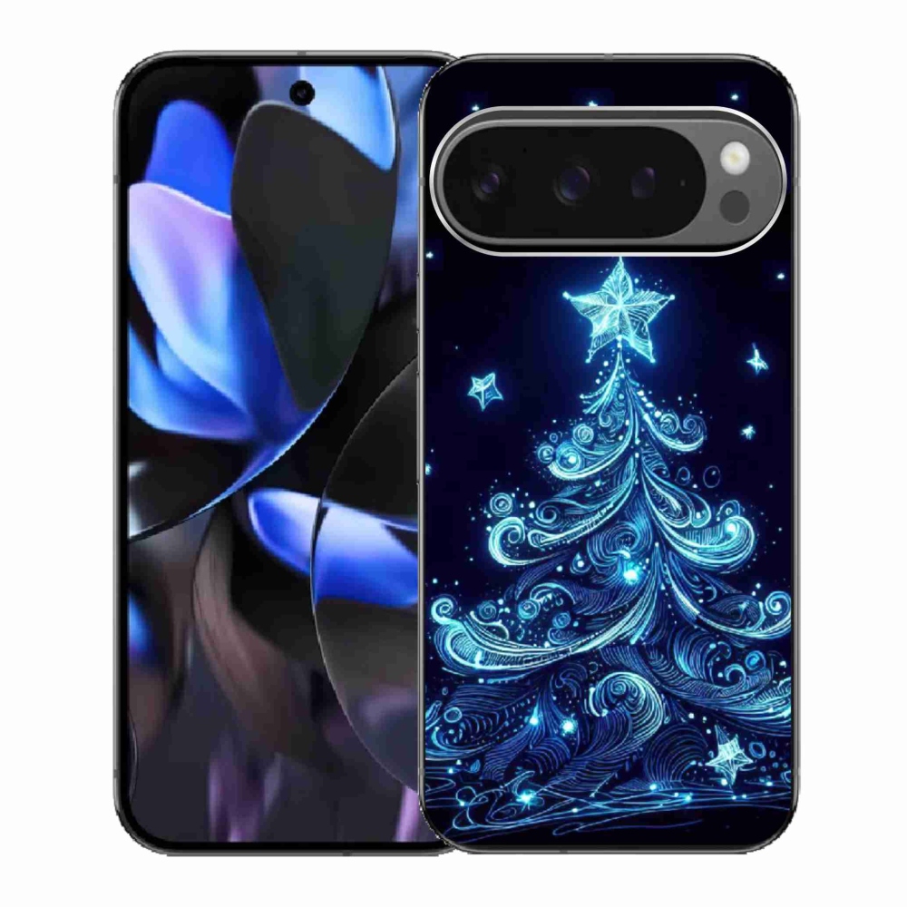 Gélový kryt mmCase na Google Pixel 9 Pro - neónový vianočný stromček 4