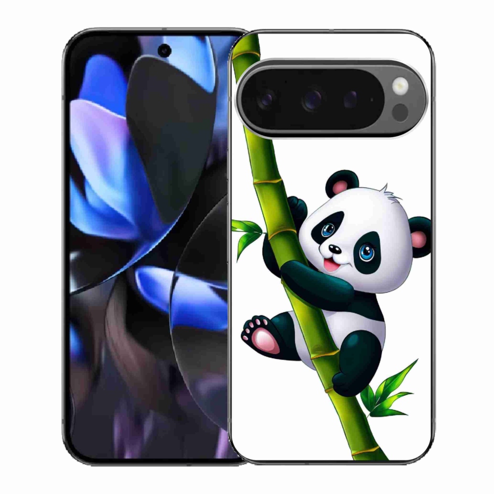 Gélový kryt mmCase na Google Pixel 9 Pro - panda na bambuse